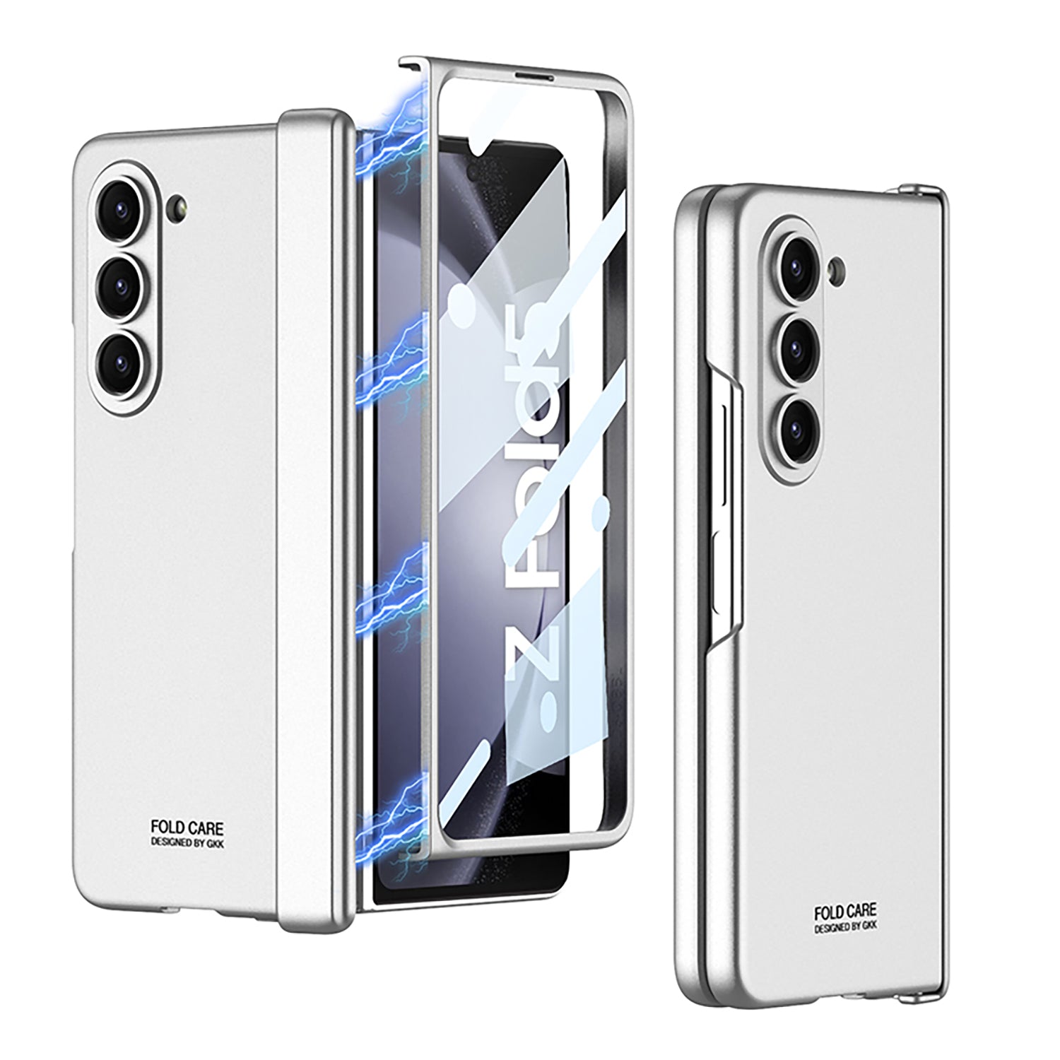GKK Anti-Drop Phone Case for Samsung Galaxy Z Fold5 5G Magnetic Hinge Hard PC Cover with Tempered Glass Screen Film GKK Anti-Drop Phone Case for Samsung Galaxy Z Fold5 5G Magnetic Hinge Hard PC Cover with Tempered Glass Screen Film